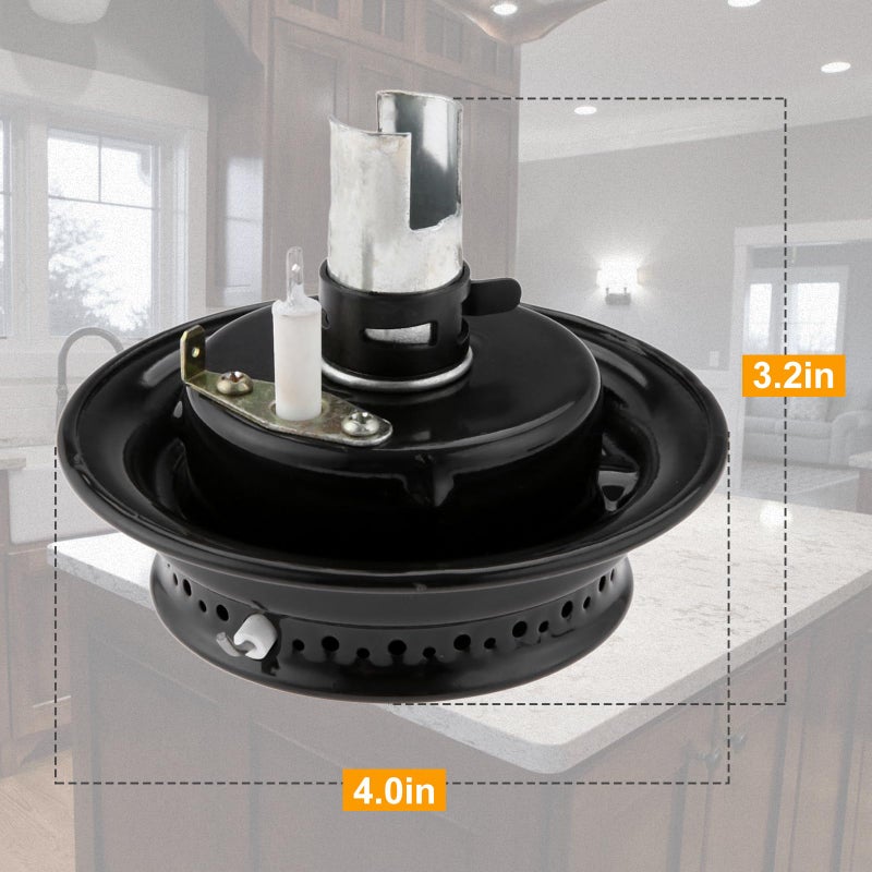 DRELD 3412D024-09 Gas Range Sealed Burner Head with Igniter, Replace 12500050 3412D018-09 74003963, Replacement for Magic Chef, Maytag, Whirlpool, Kitchen Aid, Kenmore (Pack of 4) - Image 2